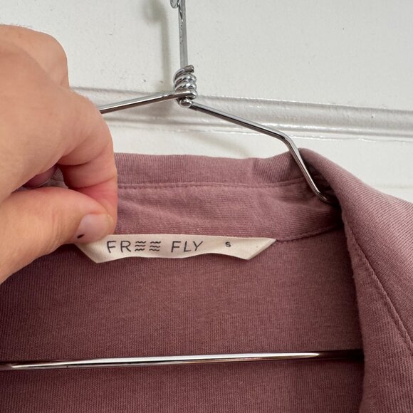 Free Fly Apparel - Women's Mauve Long-Sleeved Button Down Bamboo Shirt - S - Picture 2 of 7